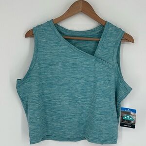 New Columbia Weekend Adventure Tank Women's Sz XL Omni-Wick Stretch Heather Teal